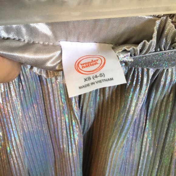 Metallic silver shimmer skirt - Picture 4 of 6